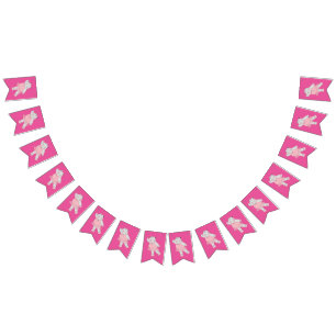 illusima Ballerina Hippo Pink Vlaggetjes