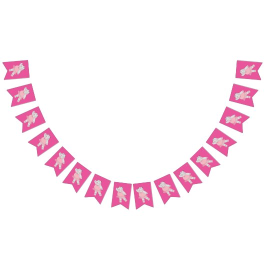 illusima Ballerina Hippo Pink Vlaggetjes (Alle)