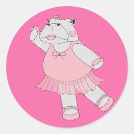 illusima Ballerina Hippo Ronde Sticker