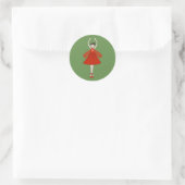 illusima Ballerina kerstmis Ronde Sticker (Tas)