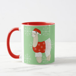illusima Ballerina Lama Christmas Snowflakes Mok