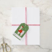 illusima Ballerina Llama Kerst Sneeuwvlokken Cadeaulabel (Met Touw)
