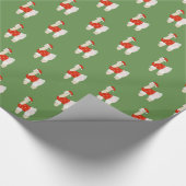 illusima Ballerina Llama kerstgroen Cadeaupapier (Hoek)