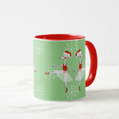 illusima Ballerina Mice Christmas Snowflakes Mok (Voorkant rechts)