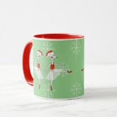 illusima Ballerina Mice Christmas Snowflakes Mok (Voorkant links)
