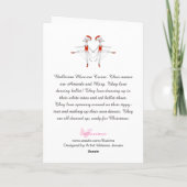 illusima Ballerina Muizen Kerstsneeuwvlokken Feestdagen Kaart (Achterkant)