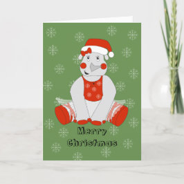 illusima Ballerina Neushoorn Kerst Sneeuwvlokken Feestdagen Kaart