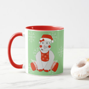 illusima Ballerina Neushoorn Kerst Sneeuwvlokken Mok