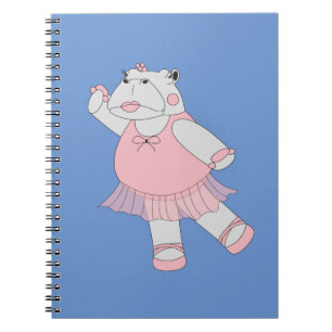 illusima Ballerina Nijlpaard Blauw Notitieboek