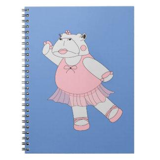 illusima Ballerina Nijlpaard Blauw Notitieboek