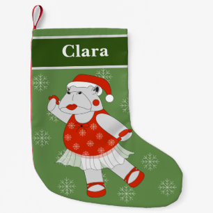 illusima Ballerina Nijlpaard Kerst Sneeuwvlokken Kleine Kerstsok