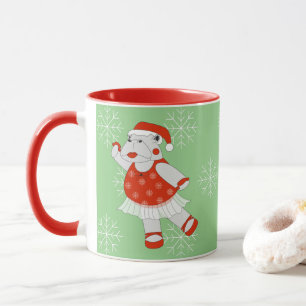 illusima Ballerina Nijlpaard Kerst Sneeuwvlokken M Mok
