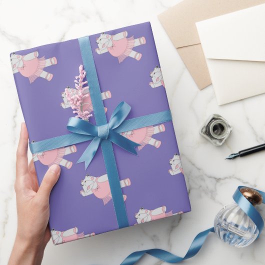 illusima Ballerina Nijlpaard Paars Cadeaupapier (Geschenken)