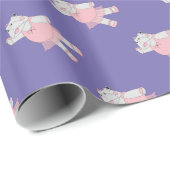 illusima Ballerina Nijlpaard Paars Cadeaupapier (Rol Hoek)