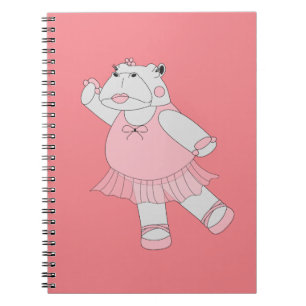illusima Ballerina Nijlpaard Perzik Notitieboek