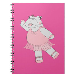 illusima Ballerina Nijlpaard Roze Notitieboek