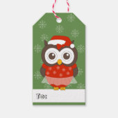 illusima Ballerina Owl kerstsnowflakes Cadeaulabel (Voorkant)