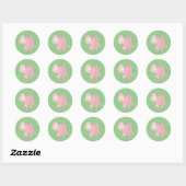 illusima Ballerina Piggy Green Ronde Sticker (Vel)