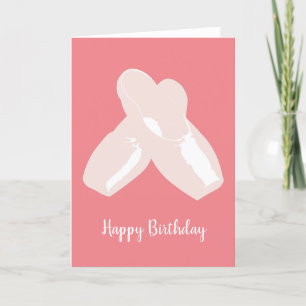illusima Ballerina Point Shoes Peach Birthday Kaart