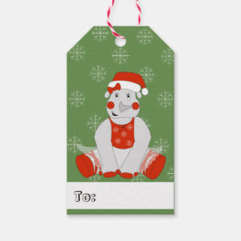 illusima Ballerina Rhino - kerstschilfers Cadeaulabel