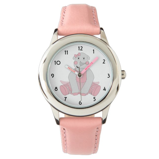 illusima Ballerina Rhino Pink Kinder Watch Horloge (Voorkant)
