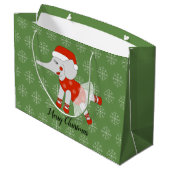 illusima Ballet Elephant Kerstmis Snowflake Green Groot Cadeauzakje (Achterkant Gekanteld)