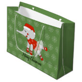 illusima Ballet Elephant Kerstmis Snowflake Green Groot Cadeauzakje (Voorkant Gekanteld)