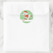 illusima Ballet Elephant Kerstmis Snowflake Green Ronde Sticker (Tas)
