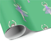 illusima ballet fee groen inpakpapier (Rol Hoek)