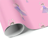 illusima ballet fee licht roze inpakpapier (Rol Hoek)