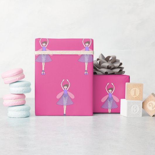 illusima Ballet Fee Pink Inpakpapier (Baby Shower)