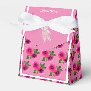 illusima Ballet Hippo roze Rose Birthday Gift/ Bedankdoosjes
