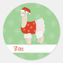 illusima Ballet Lama Kerst Sneeuwvlokken Groen