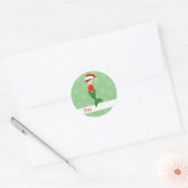 illusima Ballet Mermaid Kerstmis Snowflakes Green Ronde Sticker (Envelop)