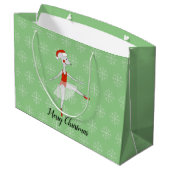 illusima Ballet Mouse kerstmis Snowflakes Green Groot Cadeauzakje (Achterkant Gekanteld)