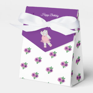 illusima Ballet Nijlpaard Kleine Paarse Rozen Cade Bedankdoosjes