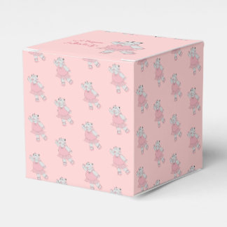 illusima Ballet Nijlpaard Licht Roze Verjaardagsca Bedankdoosjes