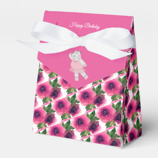 illusima Ballet Nijlpaard Roze Rozen Verjaardagsca Bedankdoosjes