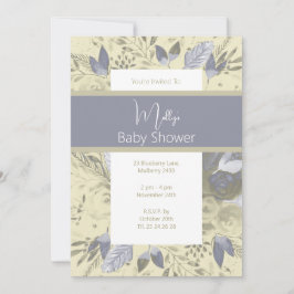 illusima Boho Aquarel Bloemen Baby shower Kaart