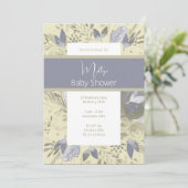 illusima Boho Aquarel Bloemen Baby shower Kaart (Staand voorkant)