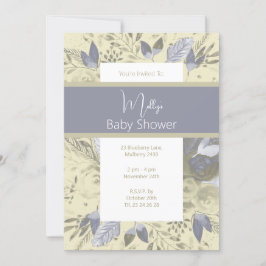 illusima Boho Aquarel Bloemen Baby shower Kaart