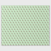 illusima Brown Dinosaurus Christmas Green Cadeaupapier (Vlak)