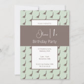 illusima Brown Long Neck Dinosaurs 1e Verjaardag Kaart (Voorkant)