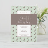 illusima Brown Long Neck Dinosaurs 1e Verjaardag Kaart (Staand voorkant)