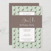 illusima Brown Long Neck Dinosaurs 1e Verjaardag Kaart (Voorkant / Achterkant)