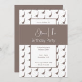 illusima Brown Long Neck Dinosaurus 1e Verjaardag Kaart (Voorkant / Achterkant)