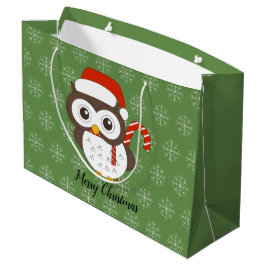 illusima Candy Cane Owl Kerstmis Snowflake Green Groot Cadeauzakje