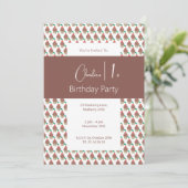 illusima Chocolade Cherry Cupcake 1e Verjaardag Kaart (Staand voorkant)