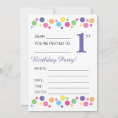 illusima Circles, Paarse Rug, eerste verjaardag Kaart (Voorkant)