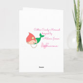 illusima Cotton Snoep Mermaid Paars Birthday Kaart (Achterkant)